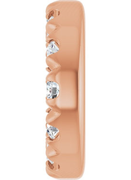 Platinum 4.6 mm ID 1/8 CTW Natural Diamond French-Set Earring Jackets