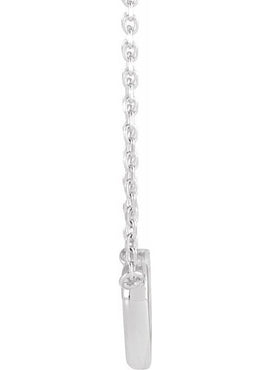 Platinum .05 CTW Natural Diamond Petite Double Interlocking Heart 16-18