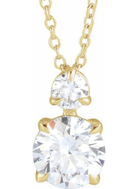 14K Yellow Gold 1/4 CTW Lab-Grown Diamond Claw-Prong 16-18