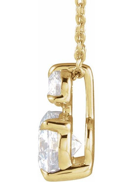 14K Yellow Gold 1/4 CTW Lab-Grown Diamond Claw-Prong 16-18