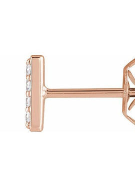 14K Yellow Gold .06 CTW Natural Diamond Bar Earrings