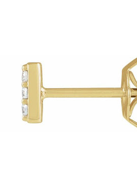 14K Yellow Gold .06 CTW Natural Diamond Bar Earrings