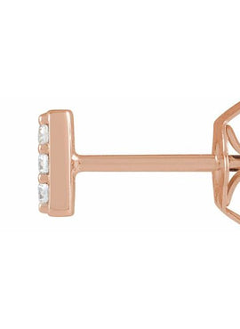 14K Yellow Gold .06 CTW Natural Diamond Bar Earrings