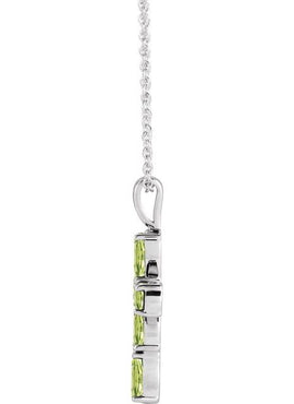 14K White Gold 1 CTW Natural Diamond Cross 16-18