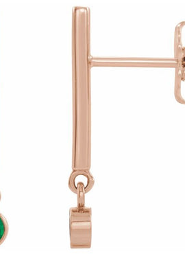 14K White Gold 1/8 CTW Natural Diamond Bar Earrings