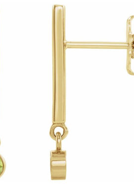 14K White Gold 1/8 CTW Natural Diamond Bar Earrings