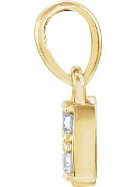 14K White Gold 1/4 CTW Natural Diamond Pendant