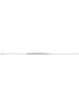 14K White Gold Engravable Skinny Bar 6 1/2-7 1/2