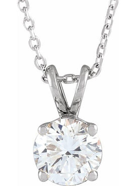 14K Yellow Gold  1/4 CT Lab-Grown Diamond Solitaire 16-18