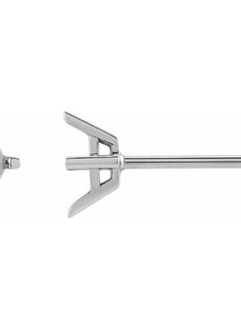 Sterling Silver 6x3 mm Lab-Grown Ruby Earrings