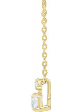 14K Yellow Gold 1/4 CTW Lab-Grown Diamond Claw-Prong 16-18
