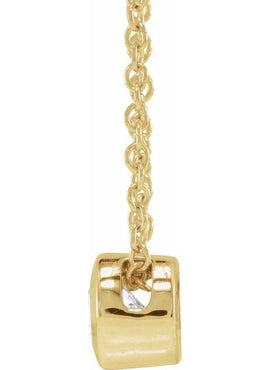 14K Yellow Gold 1/4 CT Lab-Grown Diamond Solitaire 16-18