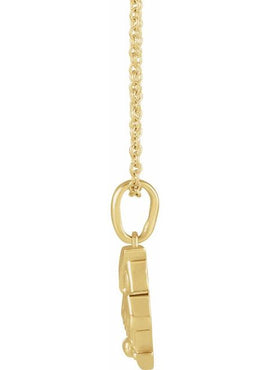 14K Yellow Gold Owl 16-18