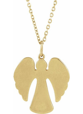 Sterling Silver 16.74x11.58 mm Angel Pendant