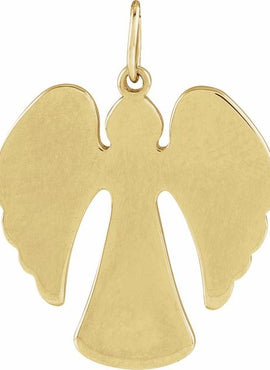 Sterling Silver 16.74x11.58 mm Angel Pendant