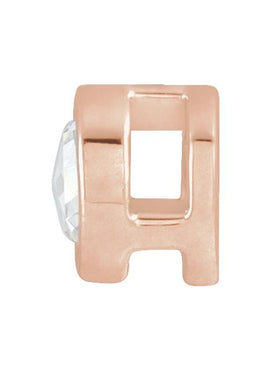 14K Rose Gold 1/8 CT Rose-Cut Natural Diamond Bezel-Set  Pendant