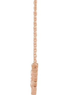 14K Rose Gold Butterfly 16