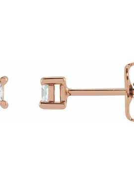 14K White Gold 2.5 mm Square 1/5 CTW Lab-Grown Diamond Earrings
