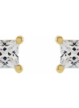14K White Gold 2.5 mm Square 1/5 CTW Lab-Grown Diamond Earrings