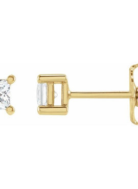 14K White Gold 2.5 mm Square 1/5 CTW Lab-Grown Diamond Earrings