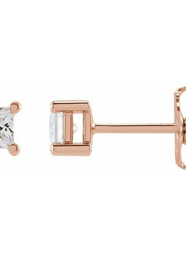 14K White Gold 2.5 mm Square 1/5 CTW Lab-Grown Diamond Earrings