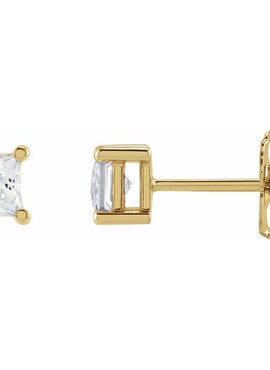 14K White Gold 2.5 mm Square 1/5 CTW Lab-Grown Diamond Earrings