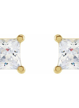 14K White Gold 2.5 mm Square 1/5 CTW Lab-Grown Diamond Earrings