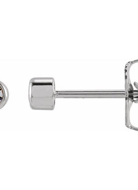 14K Yellow Gold 1/6 CTW Lab-Grown Diamond Bezel-Set Earrings