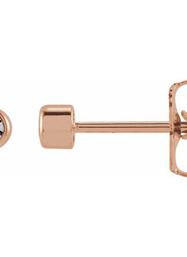 14K Yellow Gold 1/6 CTW Lab-Grown Diamond Bezel-Set Earrings