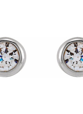 14K Yellow Gold 1/6 CTW Lab-Grown Diamond Bezel-Set Earrings