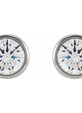 14K Yellow Gold 1/6 CTW Lab-Grown Diamond Bezel-Set Earrings