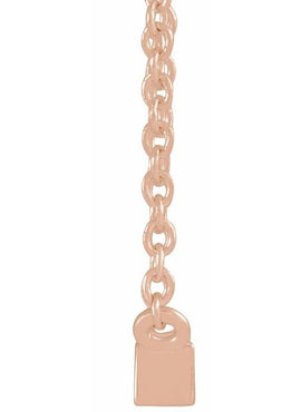 14K Rose Gold 1/10 CT Natural Diamond Solitaire 16-18
