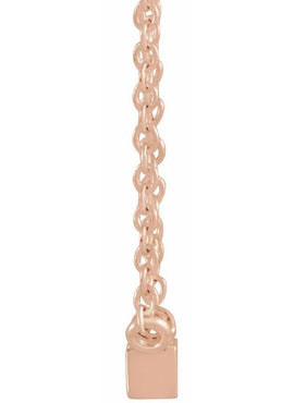 14K Rose Gold 1/10 CT Natural Diamond Solitaire 16-18