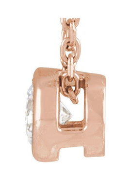Sterling Silver 1/10 CT Natural Diamond Bezel-Set 16-18