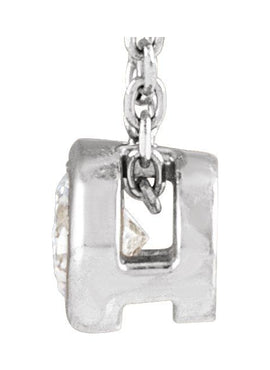 Sterling Silver 1/10 CT Natural Diamond Bezel-Set 16-18