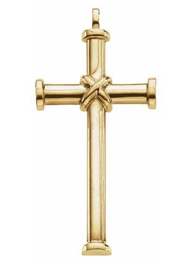 14K Yellow Gold 51x26.25 mm Cross Pendant