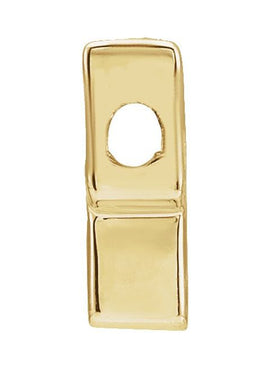 14K Yellow Gold Block Initial A Slide Pendant