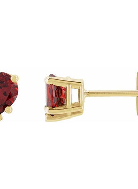 14K Rose Gold Natural White Sapphire Stud Earrings