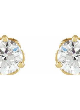 14K Yellow Gold 1/5 CTW Natural Diamond Infinity-Inspired Earrings