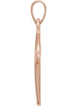 14K Rose Gold Cross Pendant