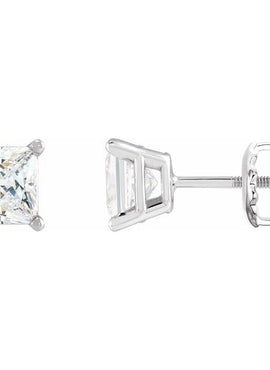 14K White Gold 1/2 CTW Natural Diamond Earrings