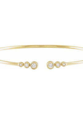 14K Yellow Gold 1/4 CTW Natural Diamond Cuff 7