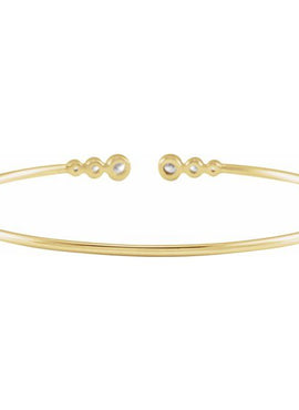 14K Yellow Gold 1/4 CTW Natural Diamond Cuff 7