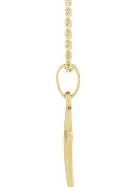 14K Rose Gold Cross Pendant
