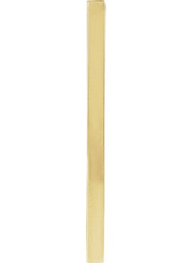 14K Yellow Gold Engravable Four-Sided Bar Pendant