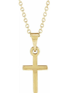 14K Rose Gold Cross Pendant