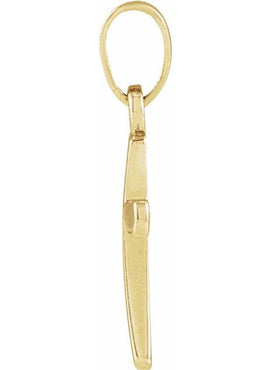 14K Rose Gold Cross Pendant