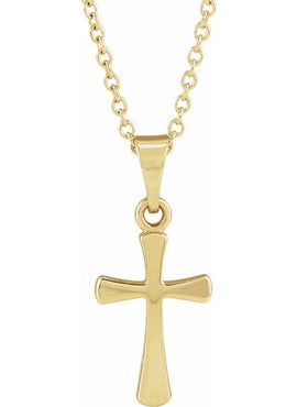 14K Rose Gold Cross Pendant