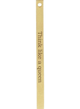14K Yellow Gold Engravable Four-Sided Bar Pendant