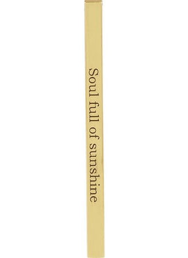 14K Yellow Gold Engravable Four-Sided Bar Pendant